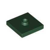 LEGO Plaat 2x2 met Nop DONKERGROEN (100 stuks)