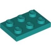LEGO Plaat 2x3 DONKERTURQUOISE (100 stuks) LEGO Plaat 2x3 DONKERTURQUOISE (100 stuks)
