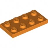 LEGO Plaat 2x4 ORANJE (100 stuks)