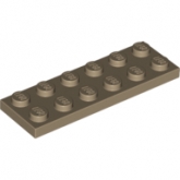 LEGO Plaat 2x6 DONKERBEIGE (100 stuks) LEGO Plaat 2x6 DONKERBEIGE (100 stuks)