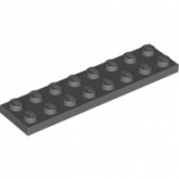 LEGO Plate 2x8 DARK GRAY (100 pcs)