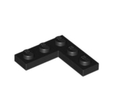 LEGO Plaat 3x3 Hoek ZWART (100 stuks)