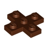 LEGO Plate 3x3 Cross BROWN (100 pcs) LEGO Plate 3x3 Cross BROWN (100 pcs)