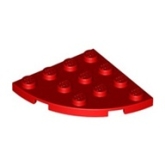 LEGO Plate 4x4 with Round Corner RED (100 pcs) LEGO Plate 4x4 with Round Corner RED (100 pcs)