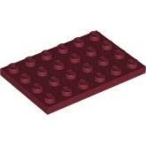 LEGO Plaat 4x6 DONKERROOD (100 stuks) LEGO Plaat 4x6 DONKERROOD (100 stuks)