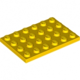 LEGO Plaat 4x6 GEEL (100 stuks) LEGO Plaat 4x6 GEEL (100 stuks)