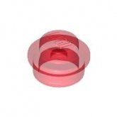 LEGO Plaat Rond 1x1 TRANSPARANT ROOD (100 stuks)