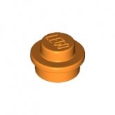 LEGO Plaat Rond 1x1 ORANJE (100 stuks)