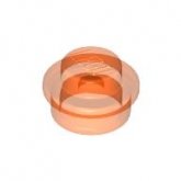 LEGO Plaat Rond 1x1 TRANSPARANT NEONORANJE (100 stuks)