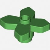 LEGO Plant met 4 bladeren GROEN (10 stuks)