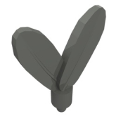 LEGO Pluimveren DONKERGRIJS (10 stuks) LEGO Pluimveren DONKERGRIJS (10 stuks)