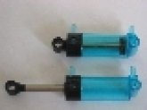 LEGO Pneumatische Cilinder 48mm met 2 ingangen TRANSPARANTBLAUW