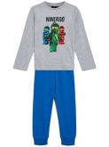 LEGO Pyjama Ninjago LICHTGRIJS (LWALIS 101- Maat 140)