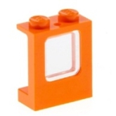 LEGO Raam 1x2x2 met Glas ORANJE LEGO Raam 1x2x2 met Glas ORANJE