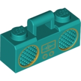 LEGO Radio Boom Box DONKERTURQUOISE LEGO Radio Boom Box DONKERTURQUOISE