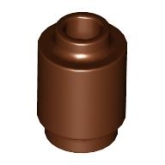 LEGO Steen 1x1 Rond BRUIN (100 stuks)