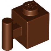 LEGO Steen 1x1 met Handgreep BRUIN (100 stuks) LEGO Steen 1x1 met Handgreep BRUIN (100 stuks)