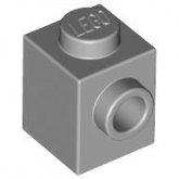LEGO Steen 1x1 met 1 Zij-nop LICHTGRIJS (100 stuks)