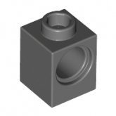 LEGO Steen 1x1 met Gat DONKERGRIJS (100 stuks)