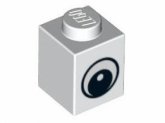 LEGO Steen 1x1 met Oog WIT  (100 stuks)
