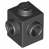 LEGO Steen 1x1 met Zij-noppen ZWART (100 stuks) LEGO Steen 1x1 met Zij-noppen ZWART (100 stuks)