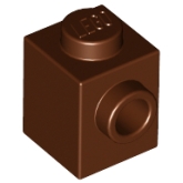 LEGO Steen 1x1 met 1 Zij-nop BRUIN (100 stuks) LEGO Steen 1x1 met 1 Zij-nop BRUIN (100 stuks)