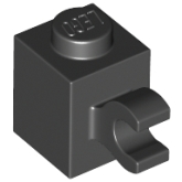 LEGO Steen 1x1 met Clip Hor.Grip ZWART (100 stuks) LEGO Steen 1x1 met Clip Hor.Grip ZWART (100 stuks)