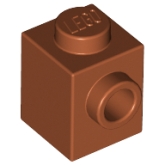 LEGO Steen 1x1 met 1 Zij-nop DONKERORANJE (100 stuks) LEGO Steen 1x1 met 1 Zij-nop DONKERORANJE (100 stuks)