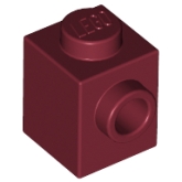 LEGO Steen 1x1 met 1 Zij-nop DONKERROOD (100 stuks) LEGO Steen 1x1 met 1 Zij-nop DONKERROOD (100 stuks)