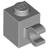LEGO Steen 1x1 met Clip Hor.Grip LICHTGRIJS (100 stuks) LEGO Steen 1x1 met Clip Hor.Grip LICHTGRIJS (100 stuks)