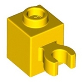 LEGO Brick 1x1 with Clip YELLOW (100 pcs)