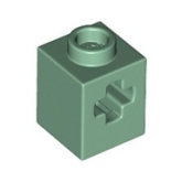 LEGO Brick 1x1 with Axle Hole SAND GREEN (100 pcs) LEGO Brick 1x1 with Axle Hole SAND GREEN (100 pcs)