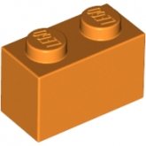 LEGO Steen 1x2 ORANJE (100 stuks)
