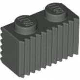 LEGO Steen 1x2 met Grill DONKERGRIJS (100 stuks) LEGO Steen 1x2 met Grill DONKERGRIJS (100 stuks)