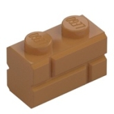 LEGO Steen 1x2 met Steenmotief NOUGAT (100 stuks) LEGO Steen 1x2 met Steenmotief NOUGAT (100 stuks)