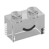 LEGO Steen 1x2 met Glimlach TRANSPARANT (100 stuks) LEGO Steen 1x2 met Glimlach TRANSPARANT (100 stuks)