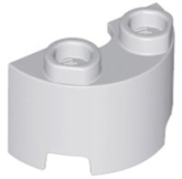 LEGO Steen 1x2 Halfrond LICHTGRIJS (100 stuks)
