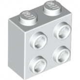 LEGO Steen 1x2x1 met Zij-noppen WIT (100 stuks) LEGO Steen 1x2x1 met Zij-noppen WIT (100 stuks)