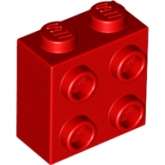 LEGO Steen 1x2x1 met Zij-noppen ROOD (100 stuks) LEGO Steen 1x2x1 met Zij-noppen ROOD (100 stuks)