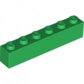 LEGO Steen 1x6 GROEN (100 stuks) LEGO Steen 1x6 GROEN (100 stuks)