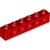 LEGO Steen 1x6 met Gaten ROOD (100 stuks)