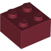 LEGO Steen 2x2 DONKERROOD (100 stuks) LEGO Steen 2x2 DONKERROOD (100 stuks)