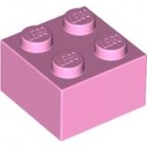 LEGO Steen 2x2 LICHTROZE (100 stuks) LEGO Steen 2x2 LICHTROZE (100 stuks)