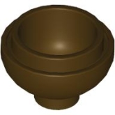 LEGO Ronde Schaal 2x2 DONKERBRUIN (10 stuks)