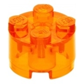 LEGO Steen 2x2 Rond TRANSPARANT ORANJE  (100 stuks) LEGO Steen 2x2 Rond TRANSPARANT ORANJE  (100 stuks)