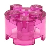 LEGO Steen 2x2 Rond TRANSPARANT DONKERROZE (100 stuks) LEGO Steen 2x2 Rond TRANSPARANT DONKERROZE (100 stuks)