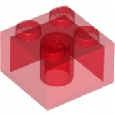 LEGO Steen 2x2 TRANSPARANT ROOD (100 stuks) LEGO Steen 2x2 TRANSPARANT ROOD (100 stuks)