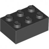 LEGO Steen 2x3 ZWART (100 stuks) LEGO Steen 2x3 ZWART (100 stuks)