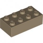 LEGO Steen 2x4 DONKERBEIGE (100 stuks) LEGO Steen 2x4 DONKERBEIGE (100 stuks)