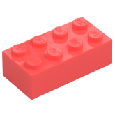 LEGO Steen 2x4 KORAAL (100 stuks) LEGO Steen 2x4 KORAAL (100 stuks)